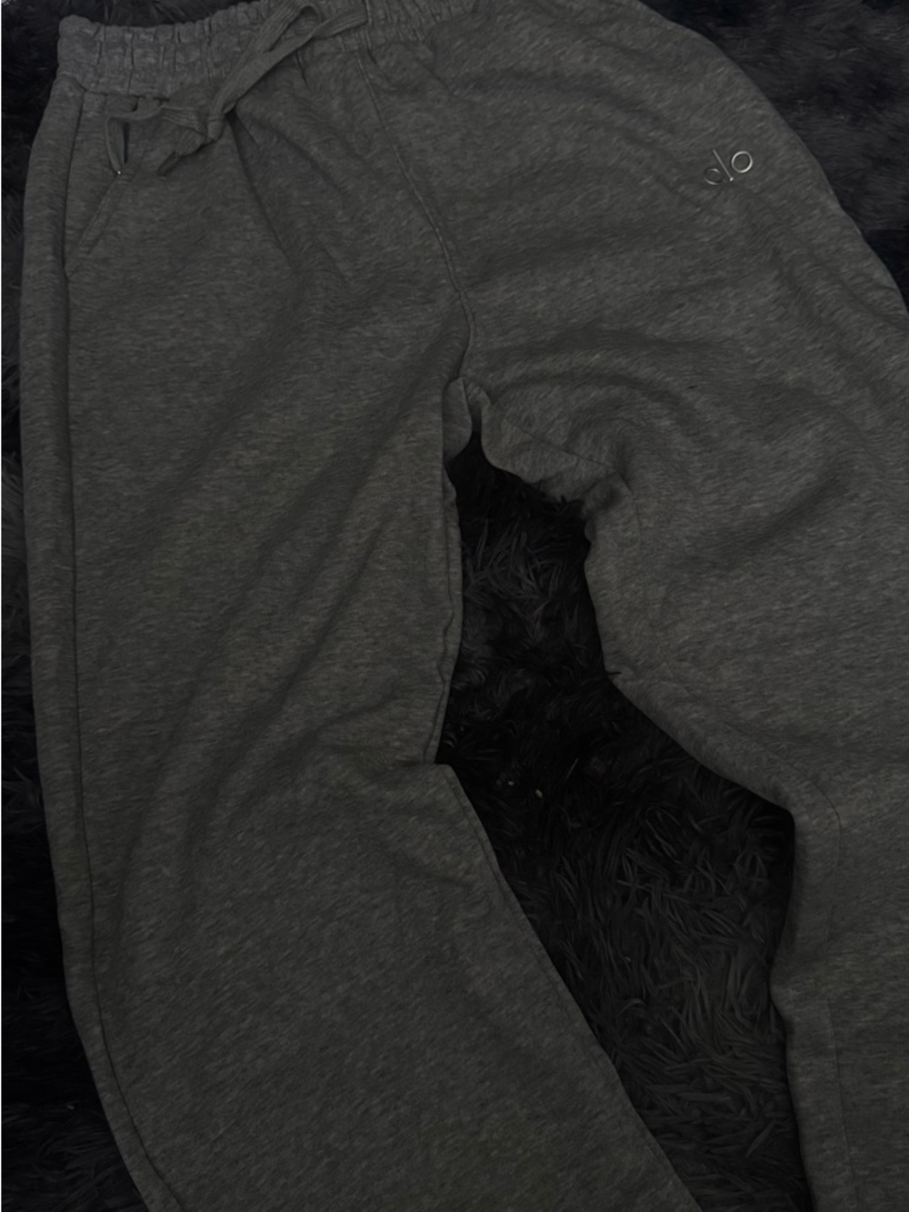 ALO Yoga Gray Ribbed Jogger Waistband